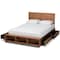 Baxton Studio Alba Wood Full Size 4-Drawer Platform Bed with Built-In Shelves 173-9425-10668 - alternate 8
